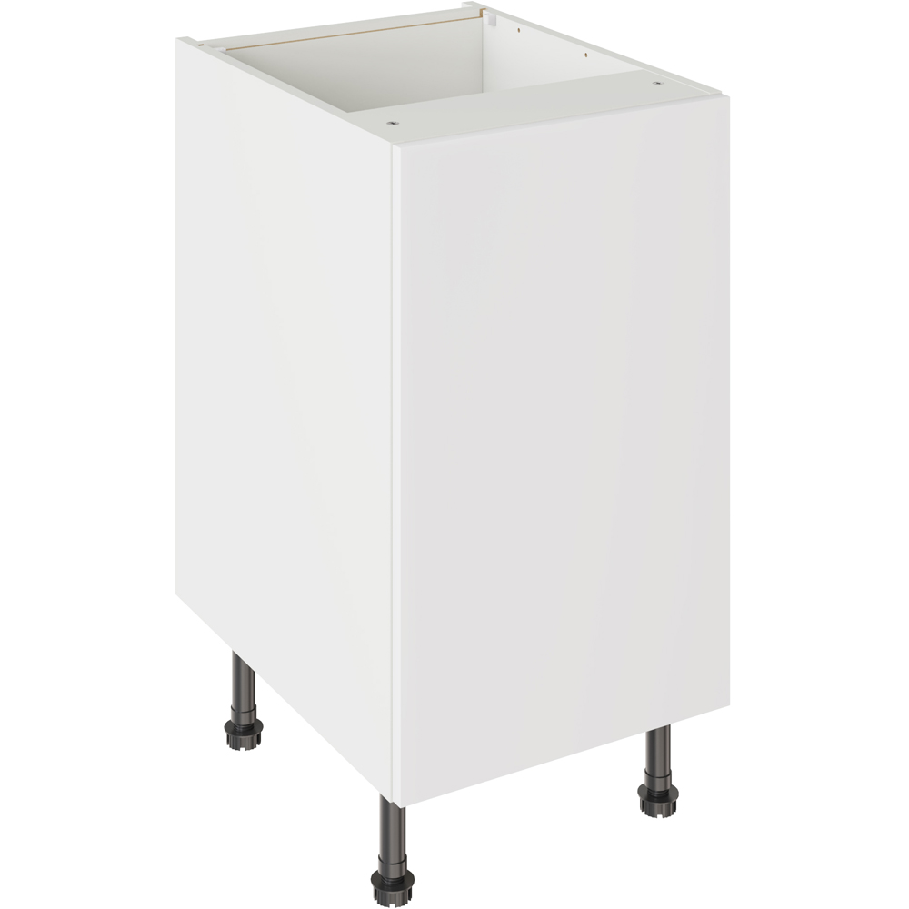 Kitchen Kit Slab Matt White Base Kitchen Cabinet Flatpack 450mm Image 1