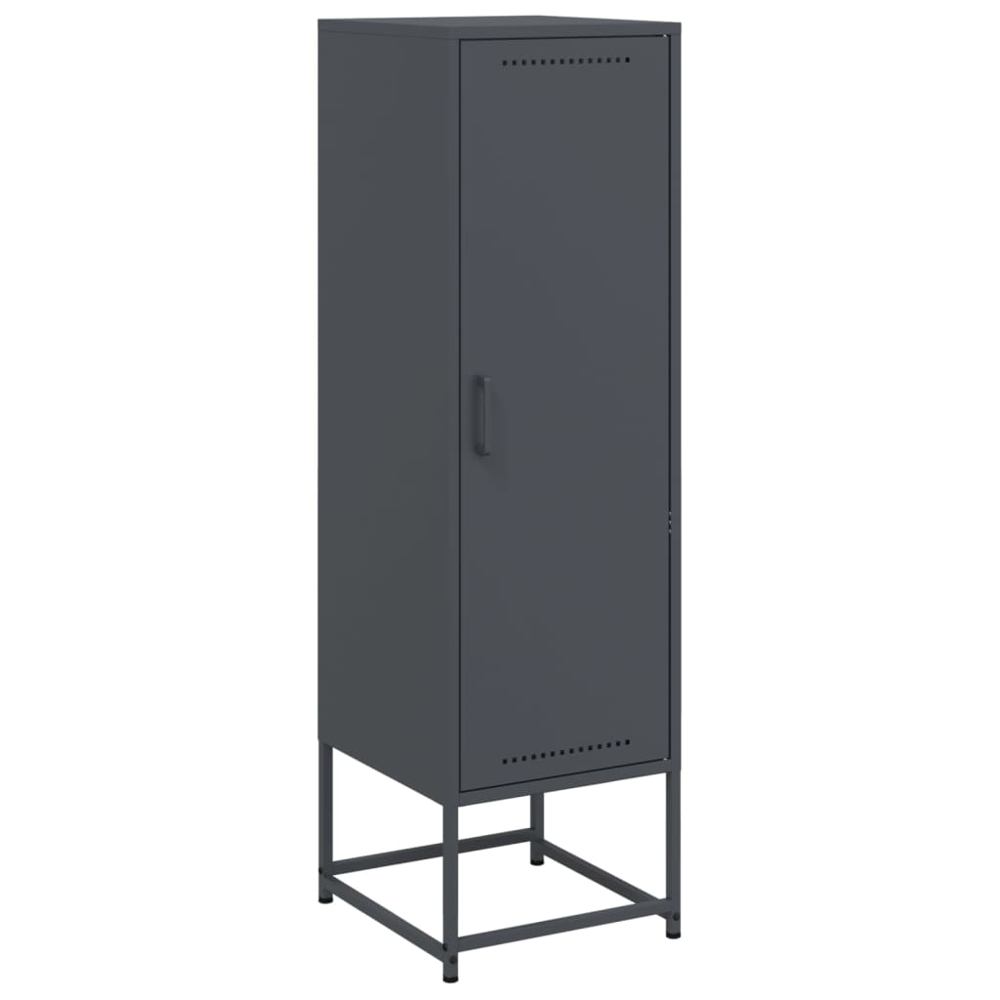 vidaXL Single Door Anthracite Steel Highboard Image 2