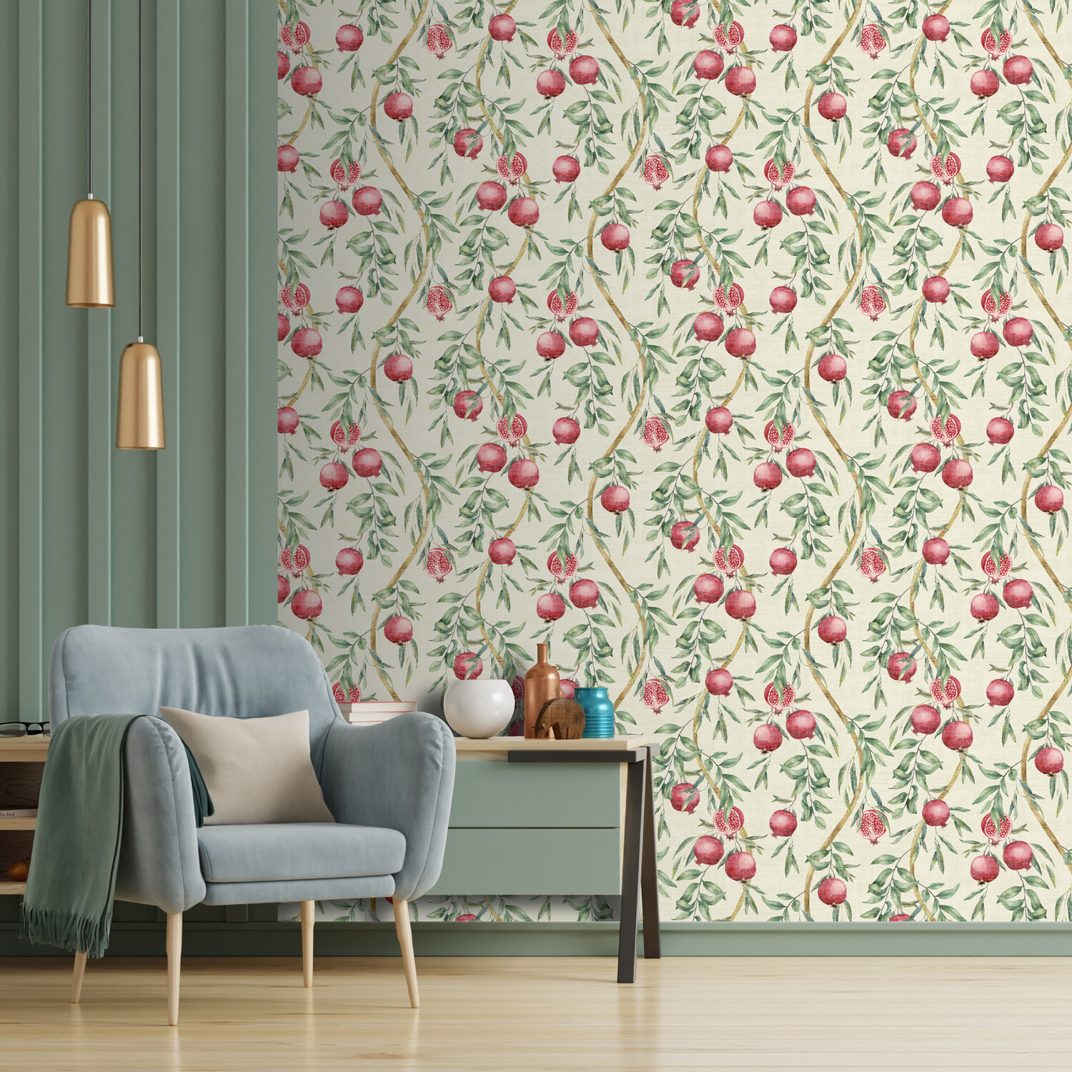 Pomegranate Trail Wallpaper Multicolour Image 4