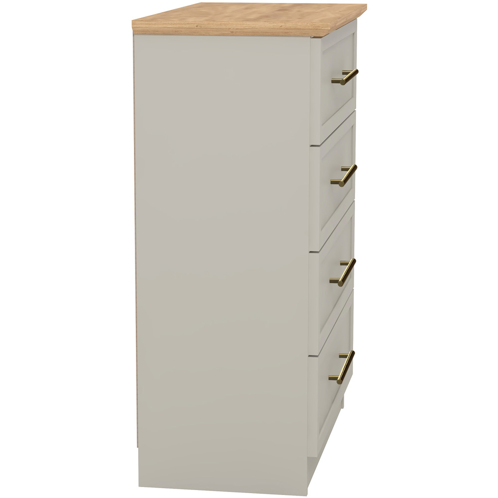 GFW Lyngford 4 Drawer Light Grey Chest of Drawers Image 4