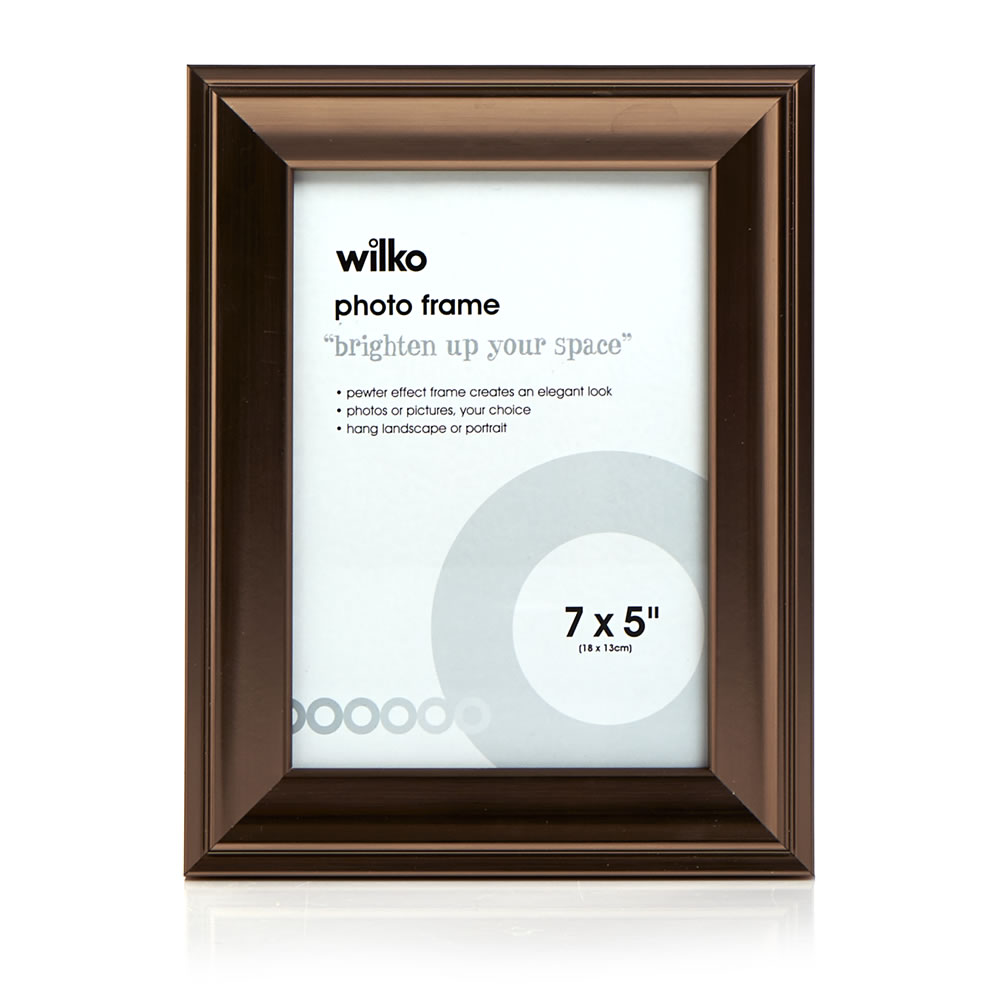 Wilko Pewter Effect Photo Frame 7 x 5 Inch Image 1