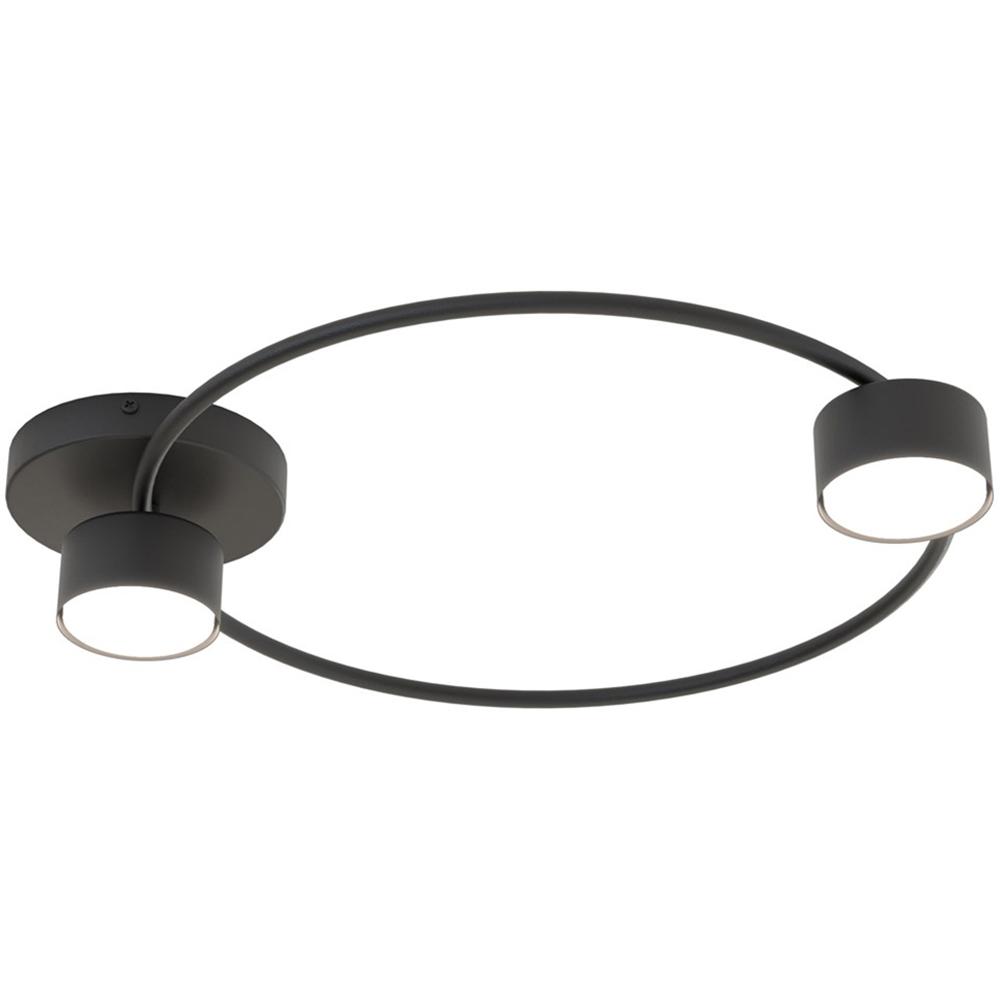 Emibig Lucio 2 Light Ring Design Black Ceiling Lamp Image 1