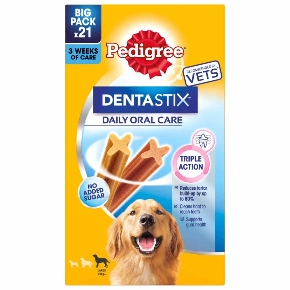 Pedigree Dentastix Daily Adult Large Dog Treats 810g Case of 4 x 21 Pack Image 3