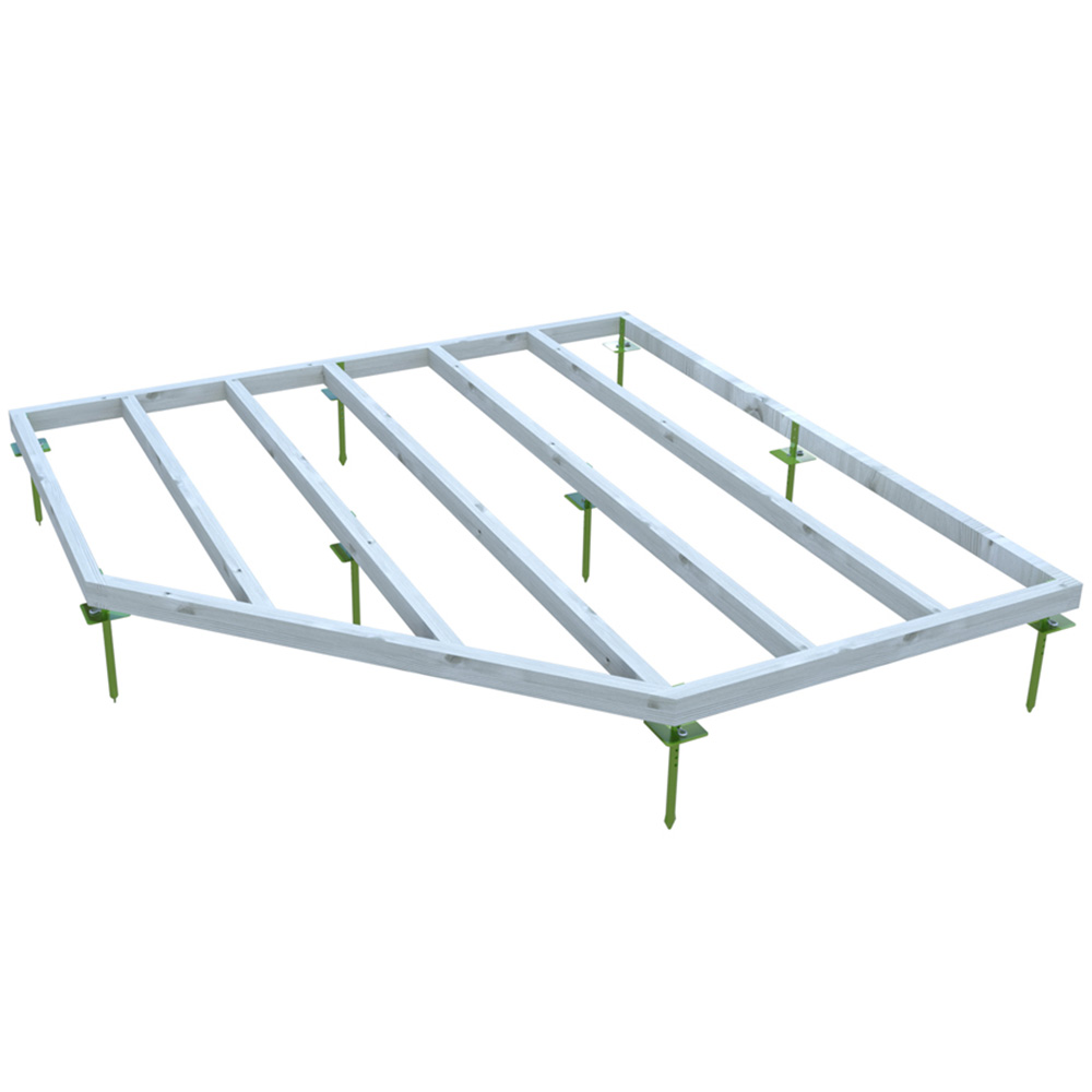 Shire GB 8 x 8ft Pressure Treated Corner Shed Base Kit Image 1