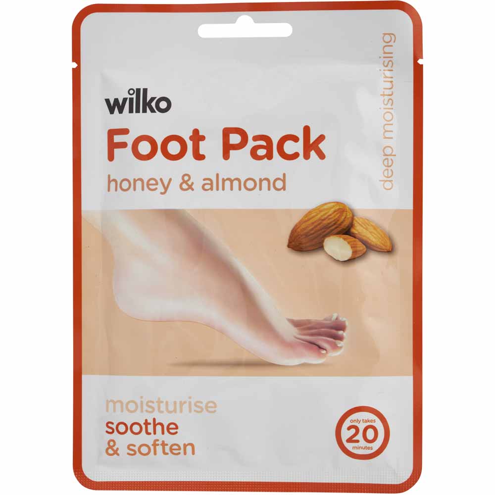 Wilko Honey and Almond Deep Moisturising Foot Pack Image 1