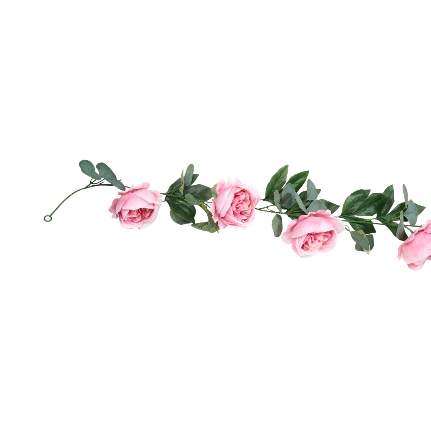 Artificial Big Rose Garland Pink Image 2