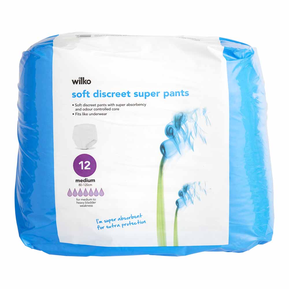 Wilko Soft and Discreet Medium Super Pants 12 Pack Image