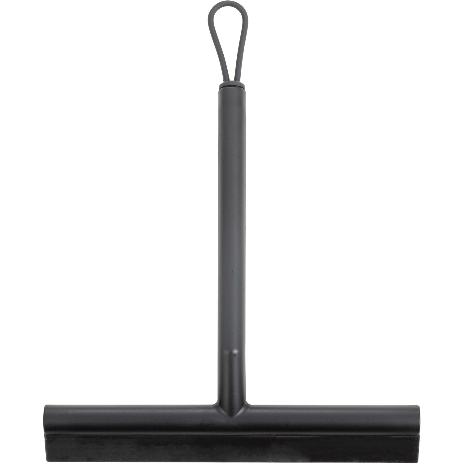 Bathroom Squeegee with Hook - Black Image 1