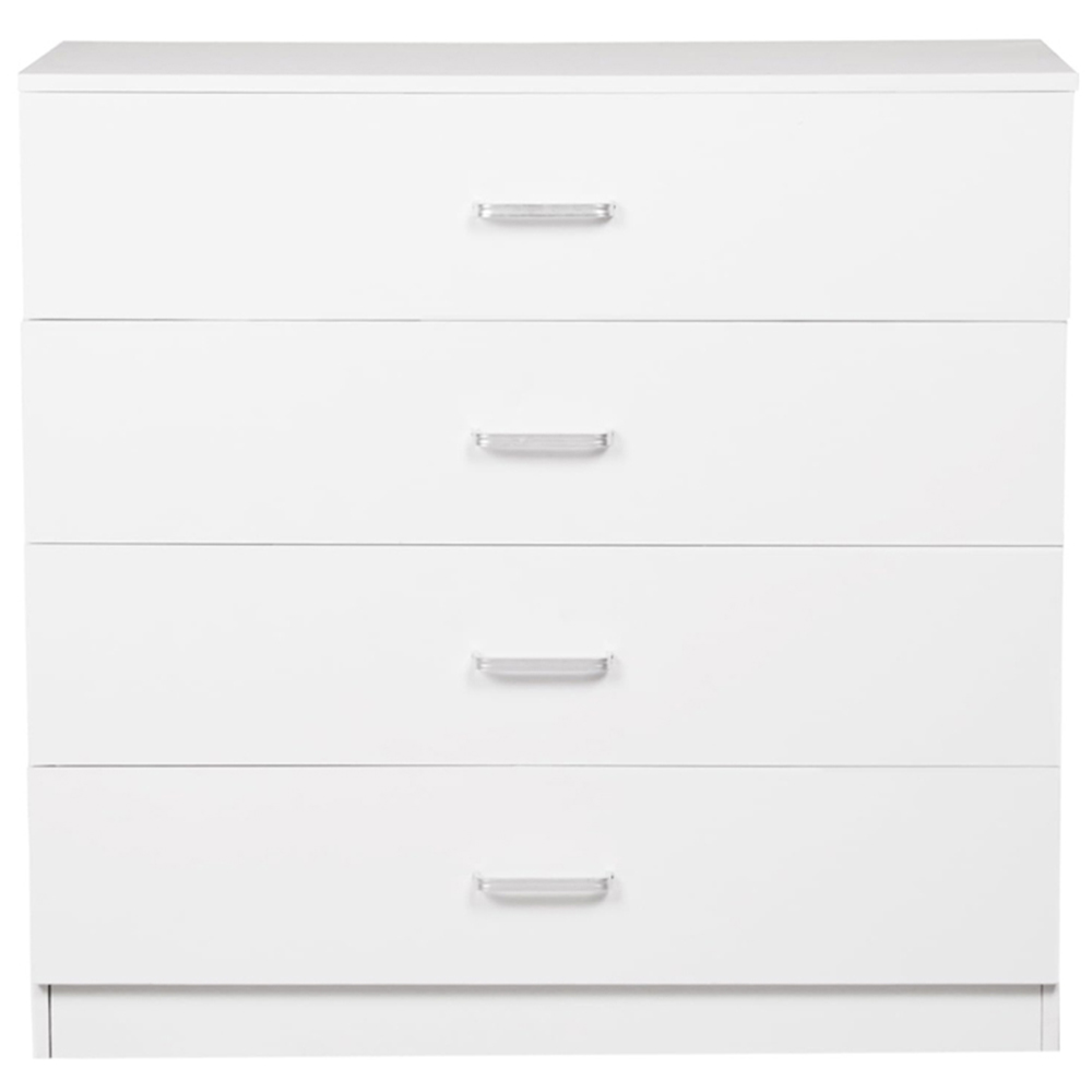Alivio 4 Drawer White Bedside Storage Cabinet Image 3