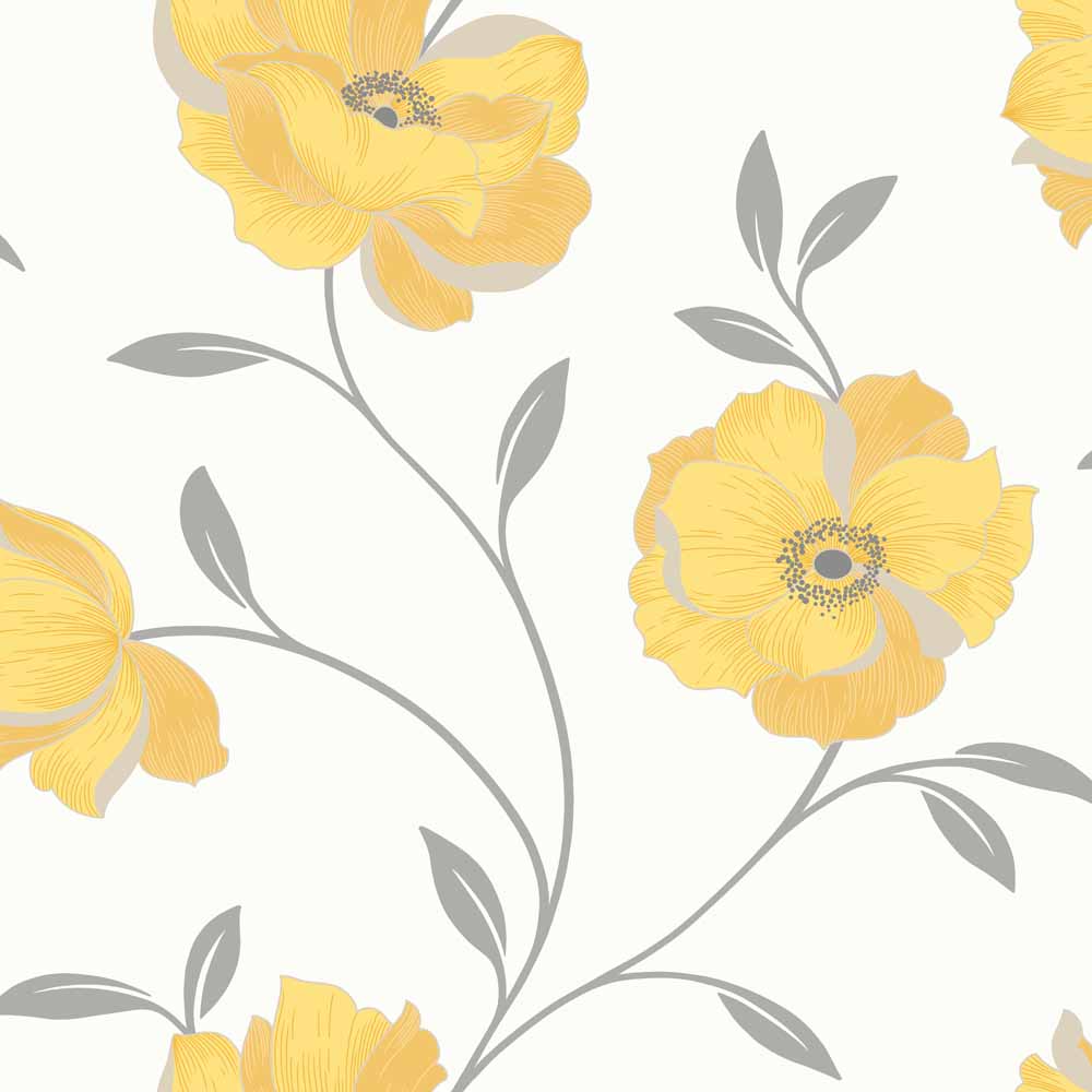 Arthouse Sophia Motif Yellow Wallpaper Image 1