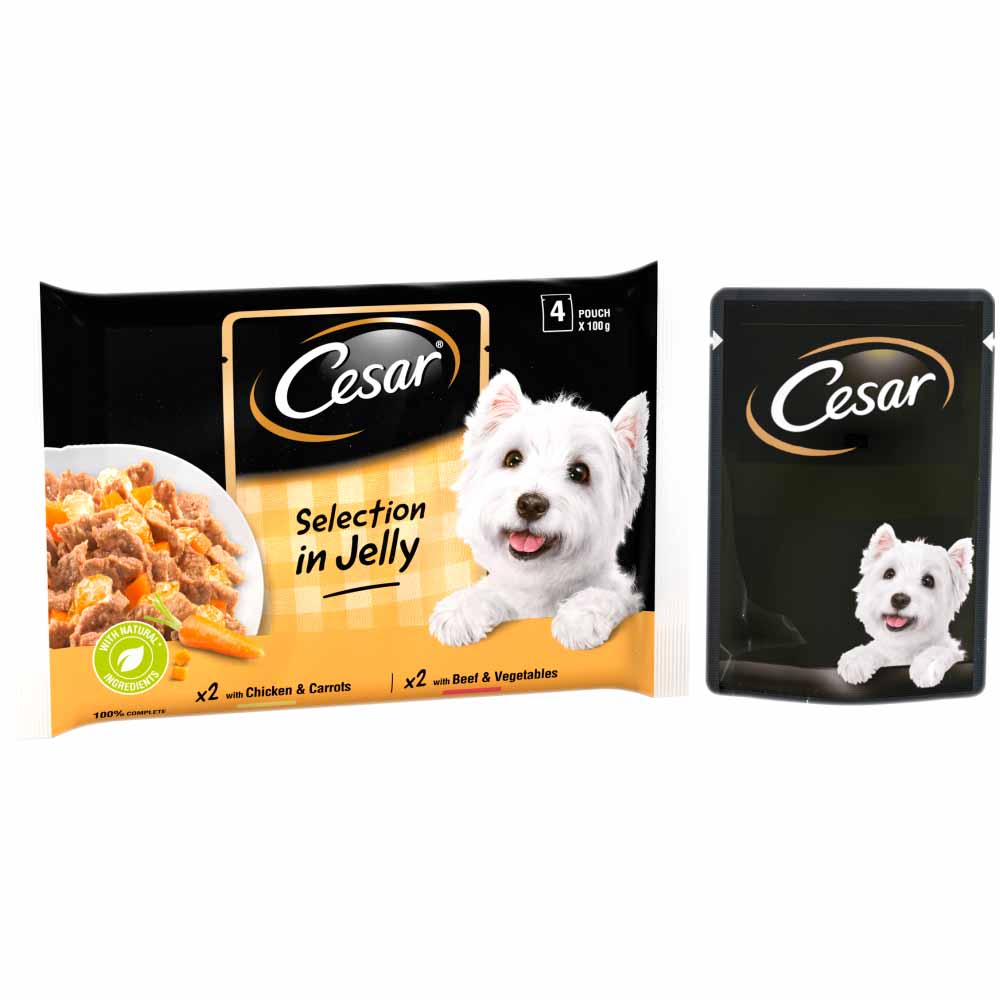 Cesar Fresh Selection in Jelly Dog Food 4 x 100g Image 3
