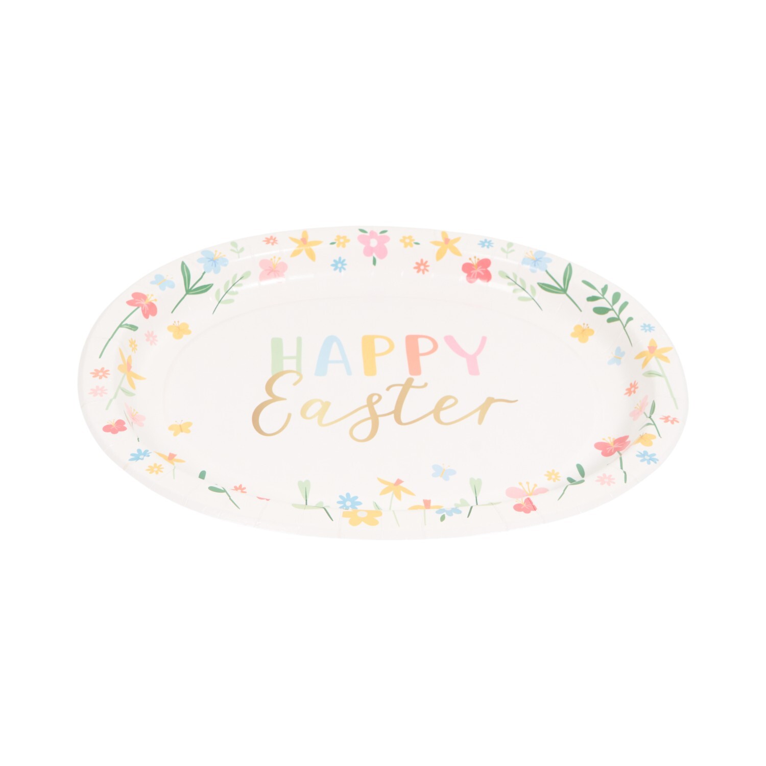 Pack of 8 Easter Floral Platters White Image 3