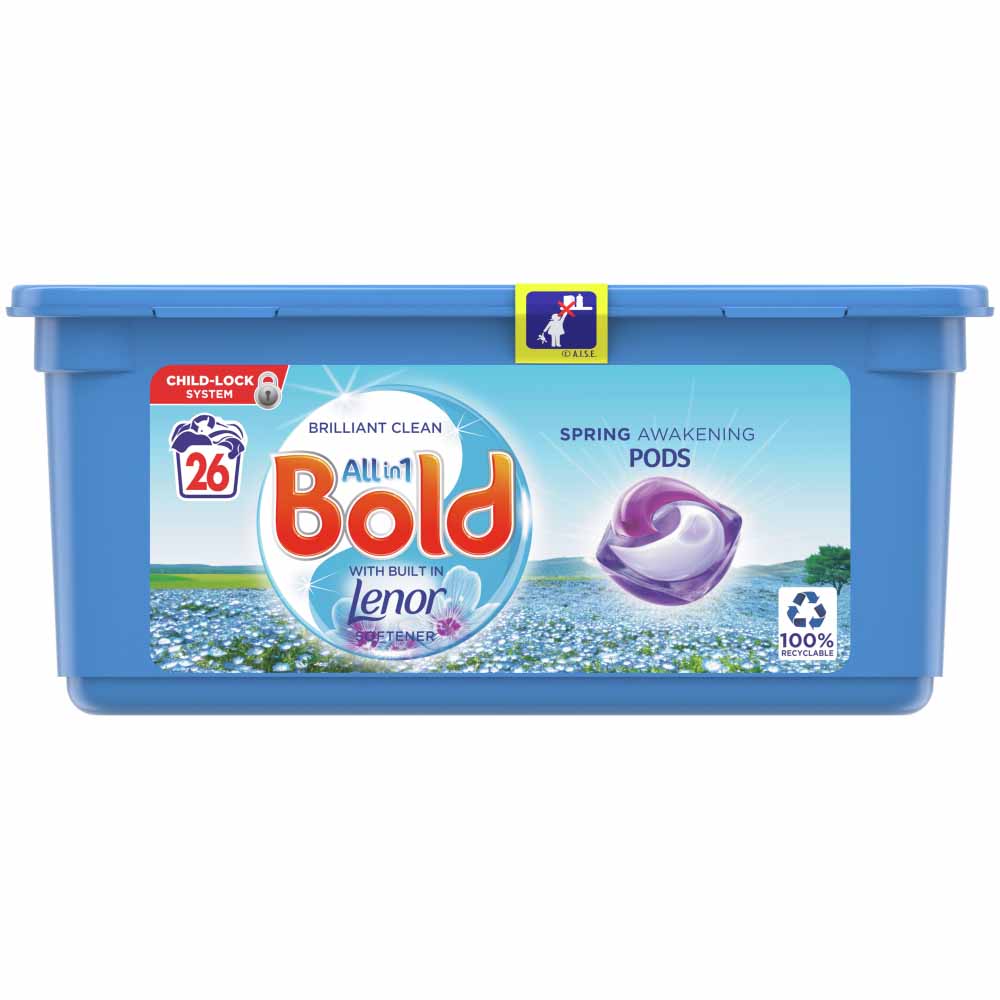 Bold All-in-1 Pods Spring Awakening Washing Liquid Capsules 26 Washes Image 1