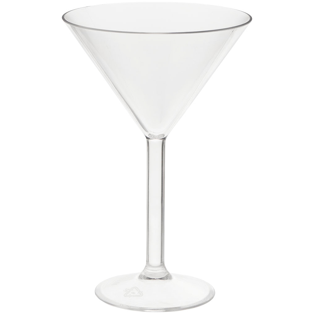 Wilko Clear Plastic Martini Glass 4 Pack Image 2