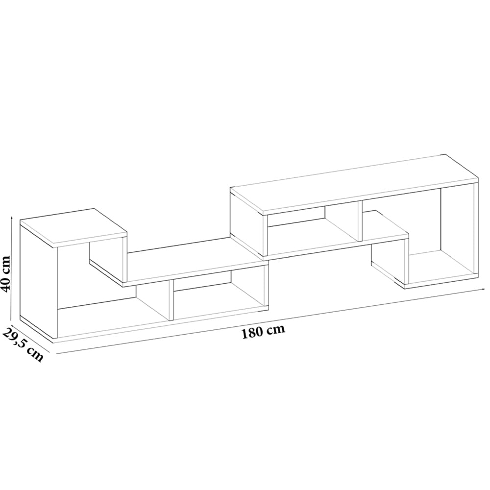 Decorotika Cubicco White Adjustable TV Unit Image 5