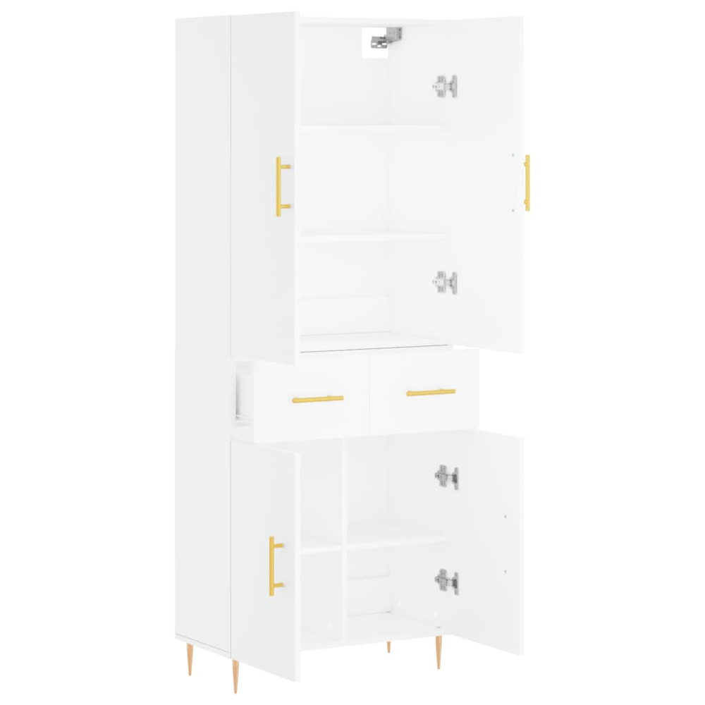 vidaXL 4 Door 2 Drawer White Highboard Image 4