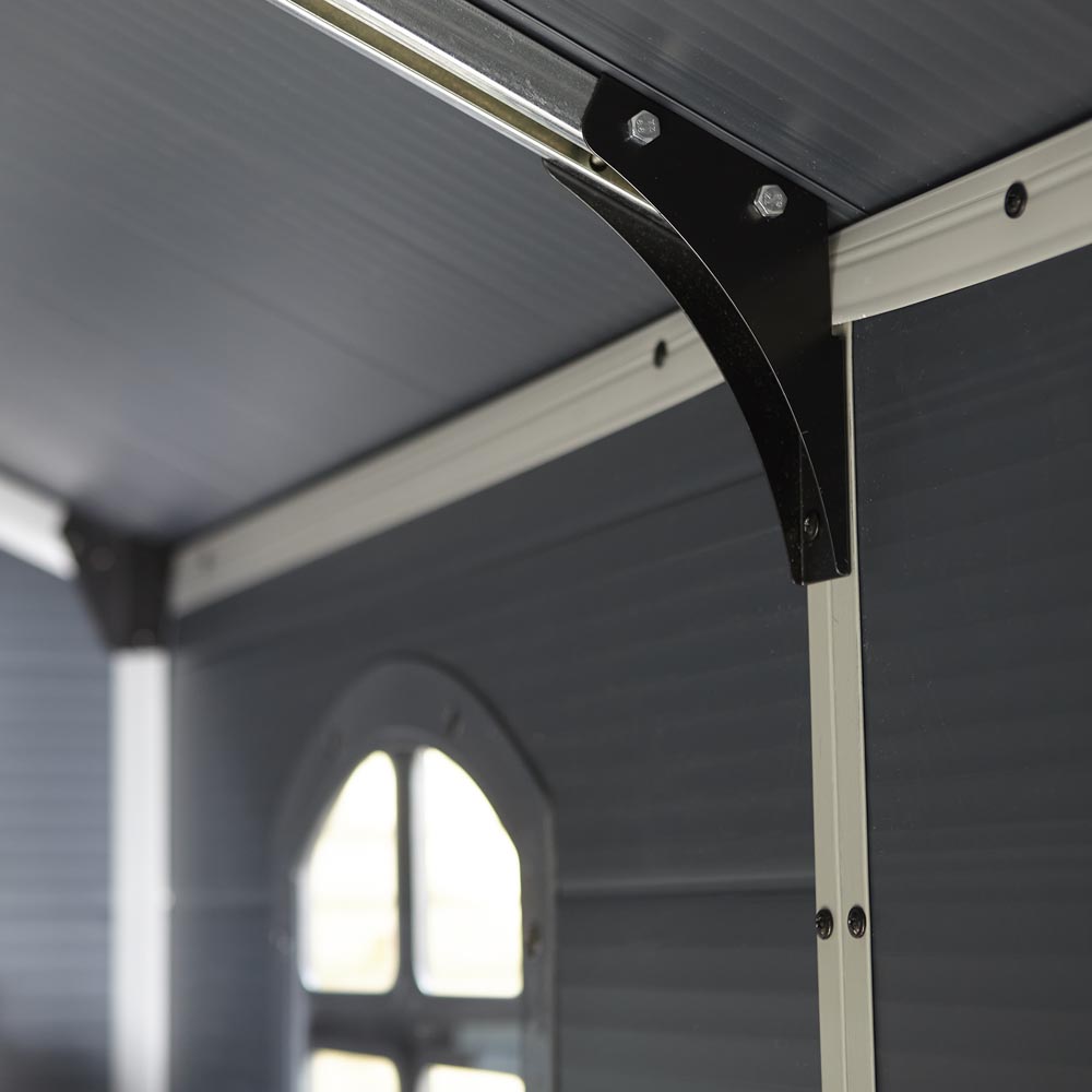 Airevale 8X6 Plastic Shed - Dark Grey Image 12