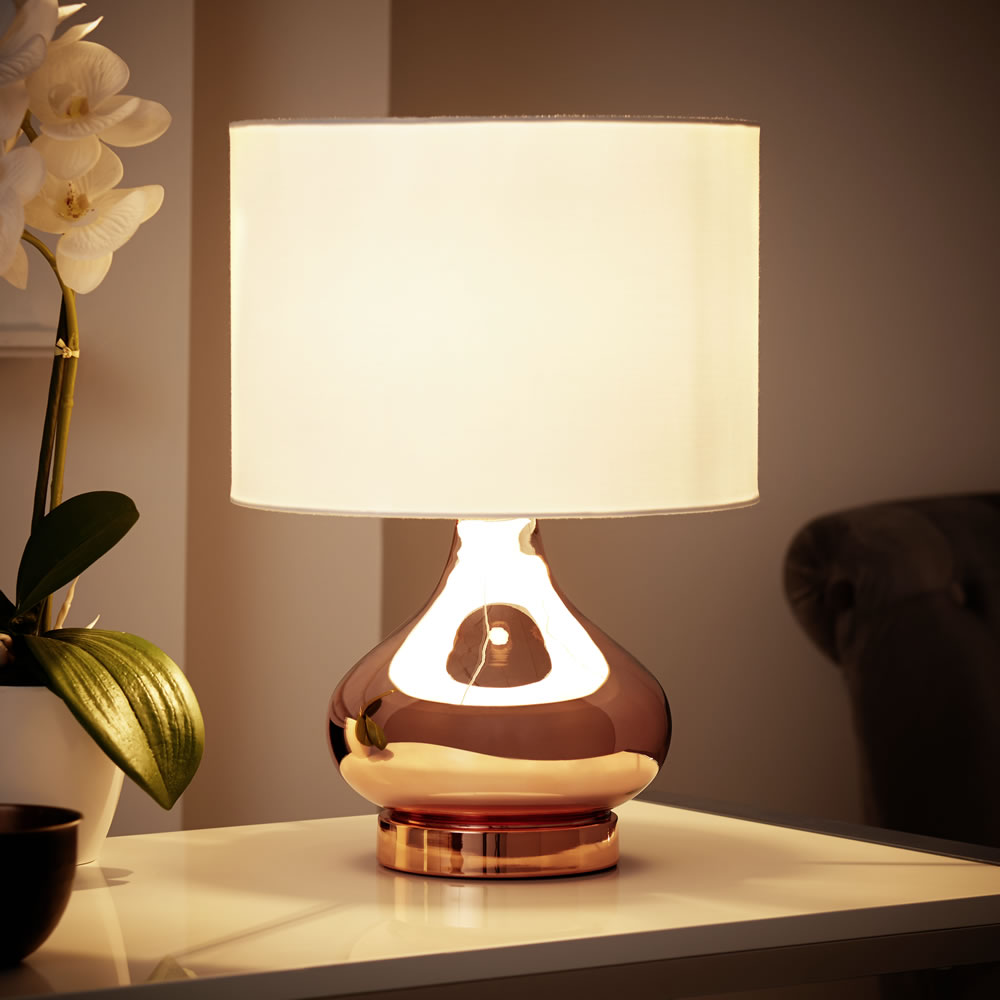 Wilko Copper Effect Table Lamp Image 8