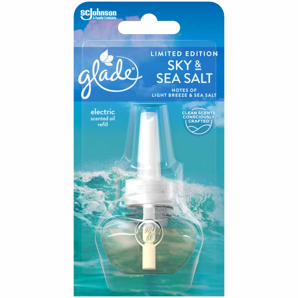 Glade Electric Refill Sky and Sea Salt Scented Oil Plug-in 20ml  - wilko