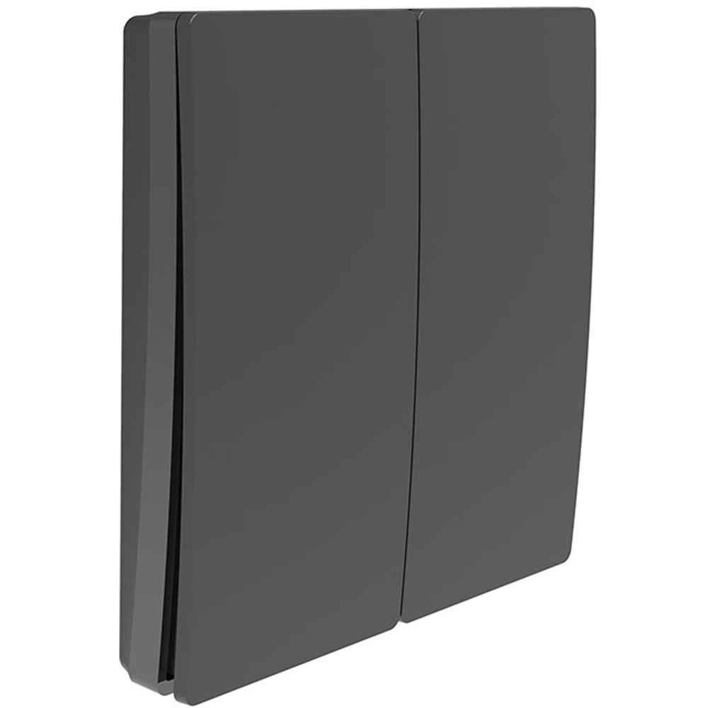 ENER-J ECO 2 Gang Black Wireless Kinetic Switch Image 1