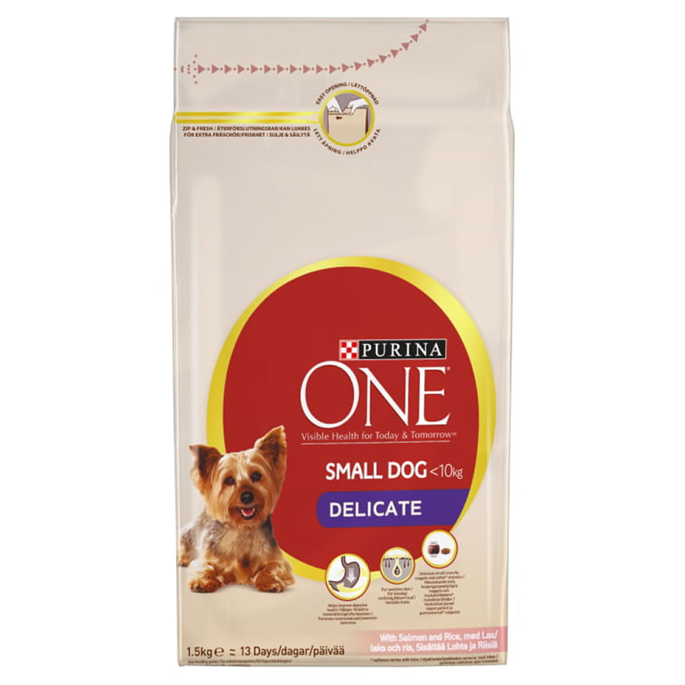 Purina ONE Salmon and Rice Dry Dog Food for Small Dogs 1.5kg Image 2