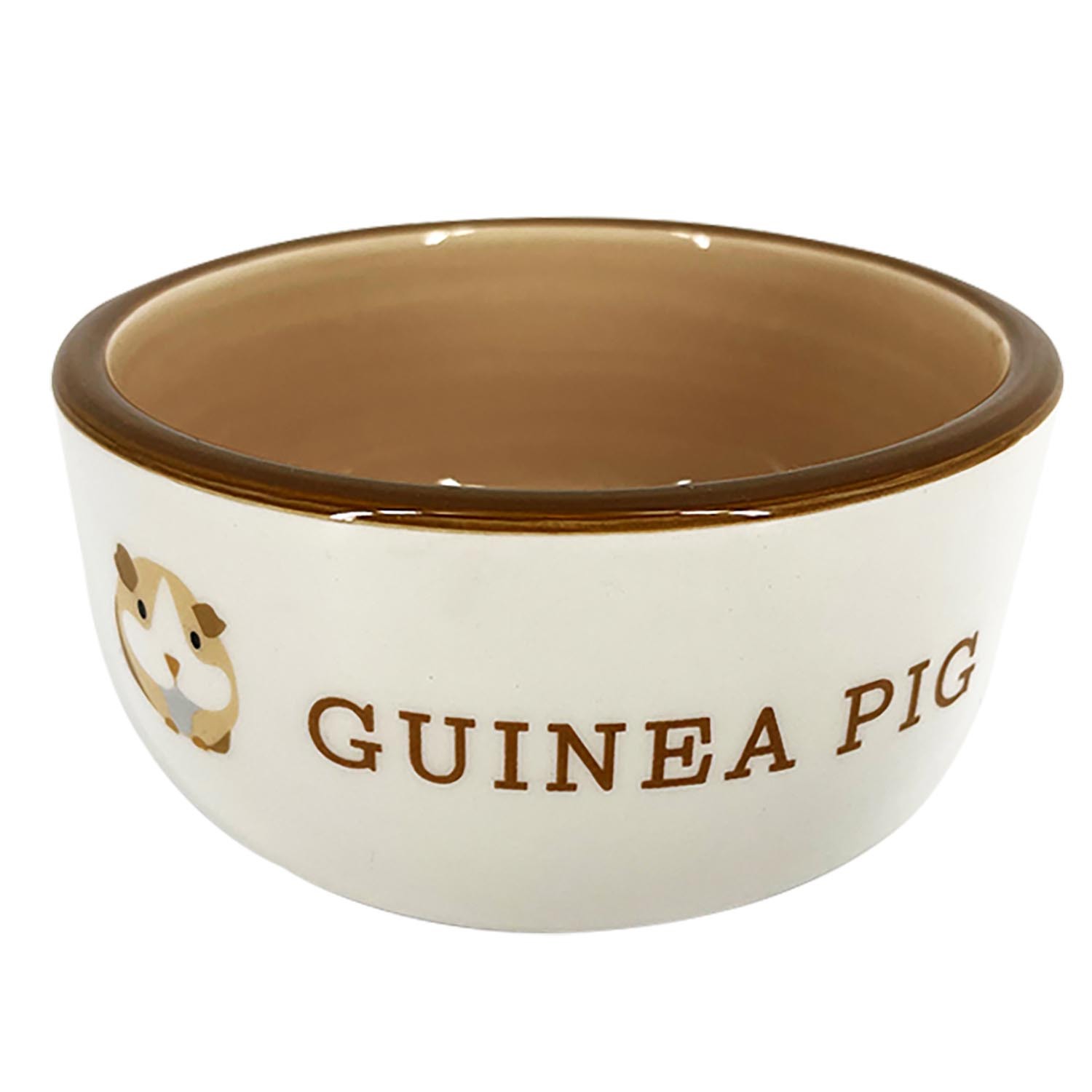 Guinea Pig Bowl Brown and Beige Image