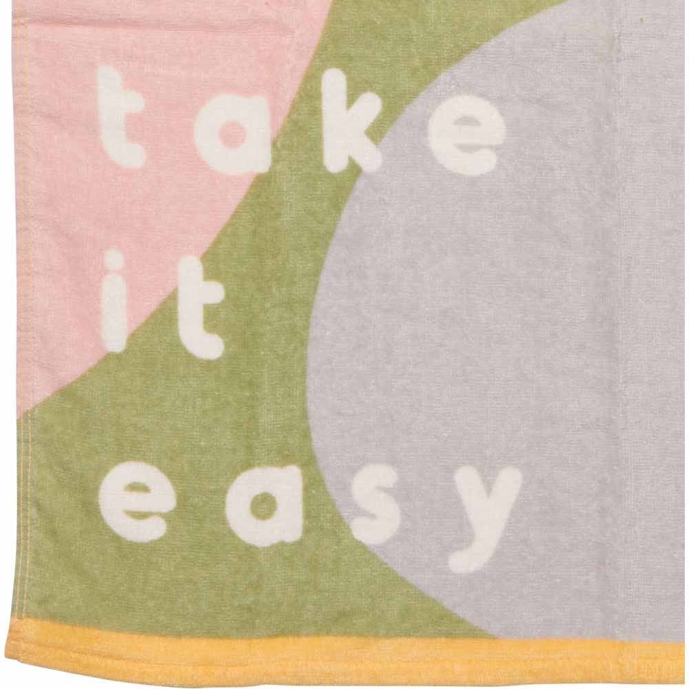 Wilko Printed tea towel -Take it easy Image 2