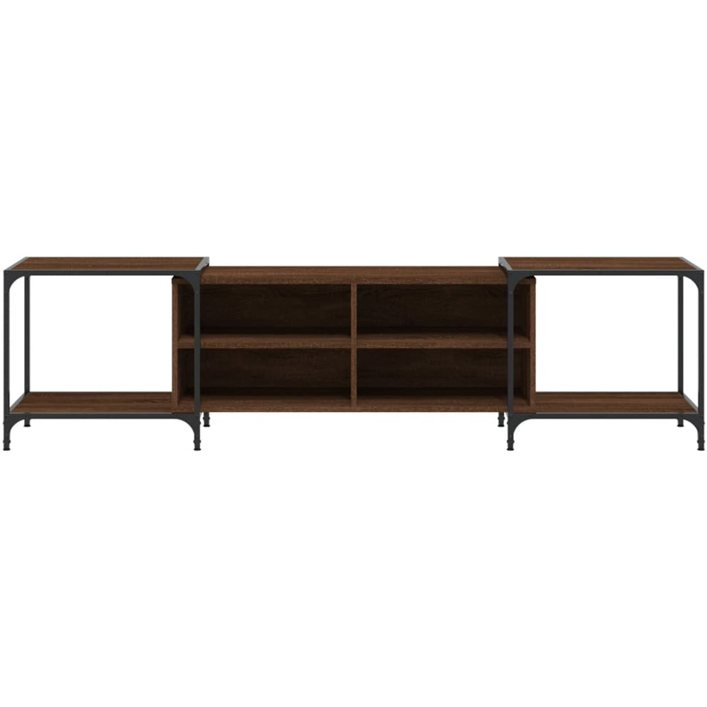 vidaXL 4 Shelf Brown Oak TV Cabinet Image 4