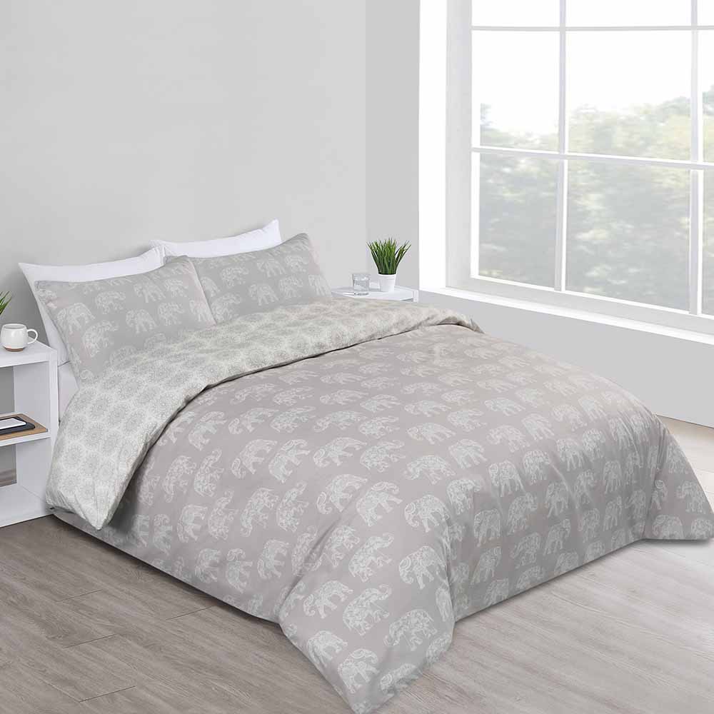 Wilko Elephant Print Duvet Set King Size Wilko