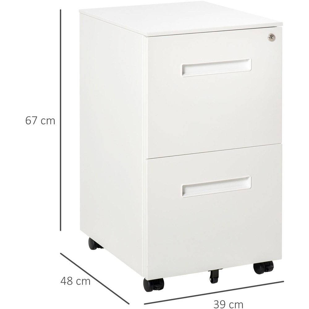 Vinsetto White Home Filing Cabinet Image 7
