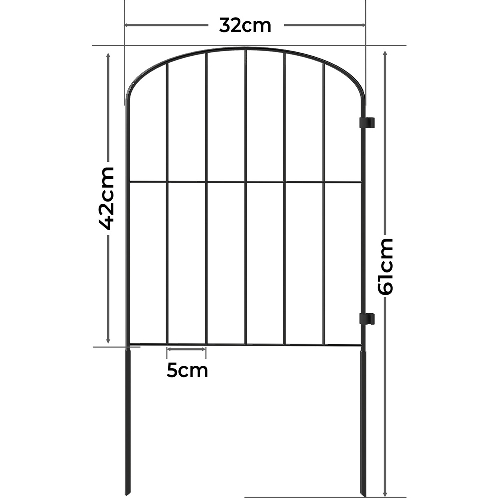 Levede Metal Animal Barrier Garden Fence 61 x 32cm 10 Pack Image 9