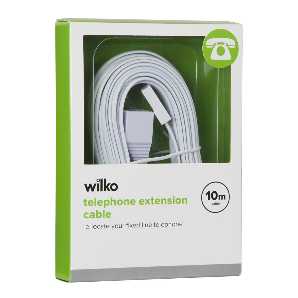 Wilko 10m Telephone Extension Cable Image 2
