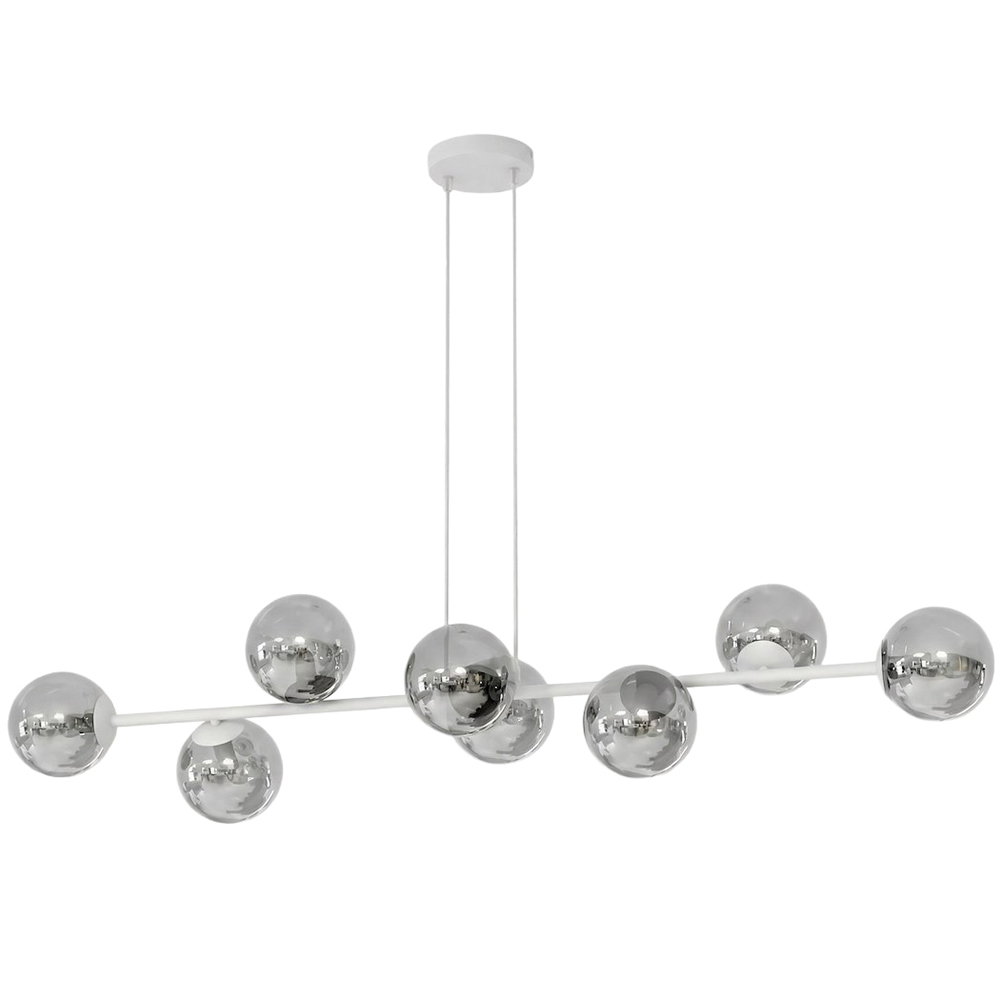 Emibig Magnus 8 Light Grey and Graphite E14 Ceiling Pendant Light Image 1