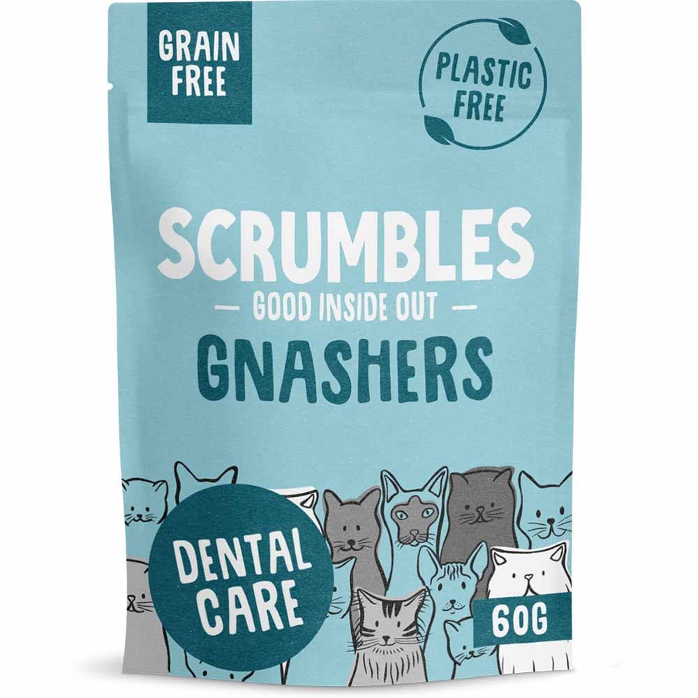 Scrumbles Gnashers Dental Care Cat Treat Case of 8 x 60g Image 2