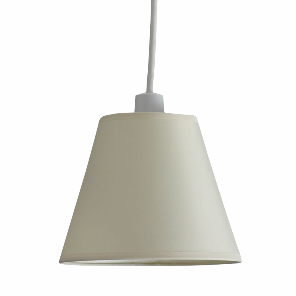 Wilko Cream Tapered Cottonett Light Shade 19cm Image 1