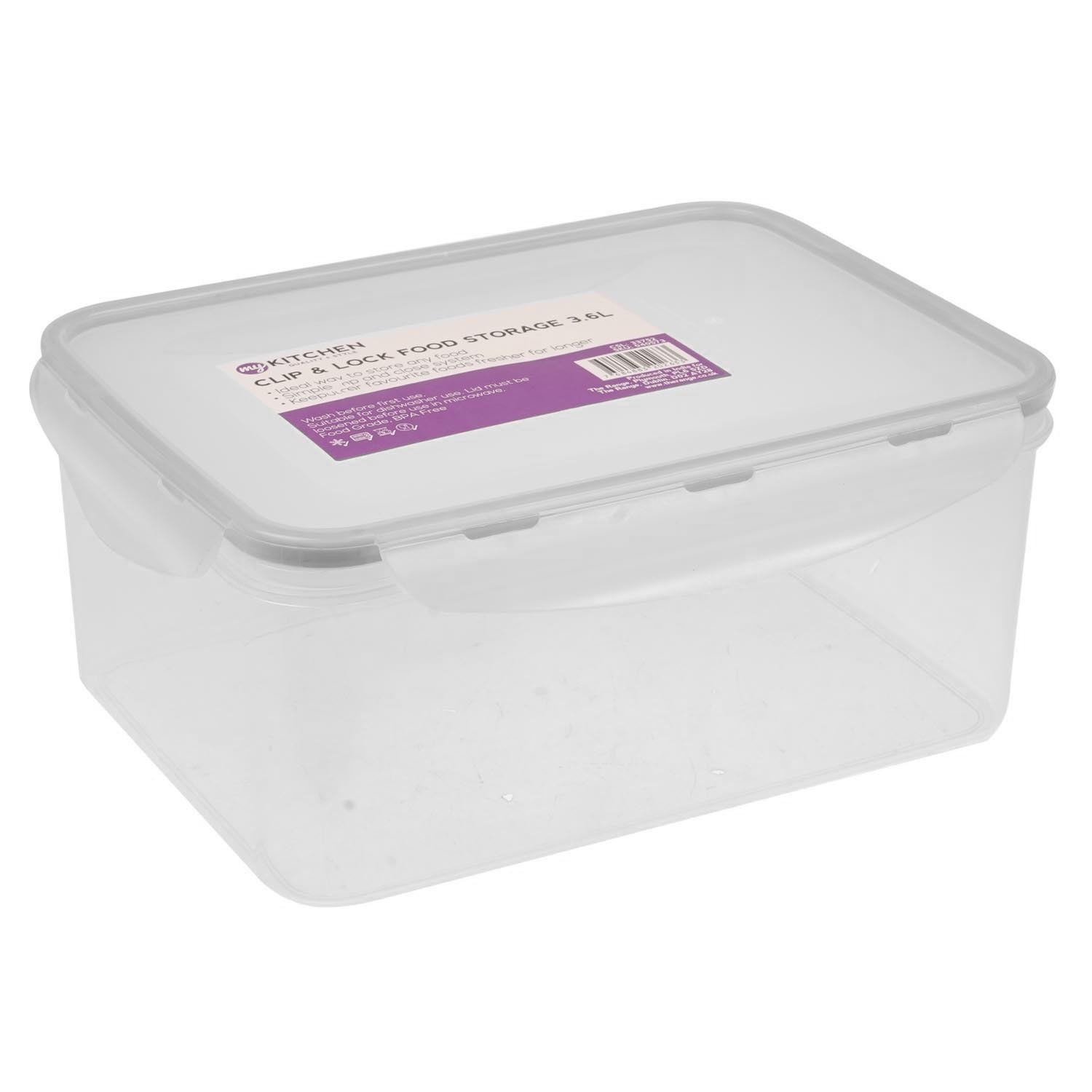 My Kitchen 3.6L Food Box with Clip and Lock Lid Image