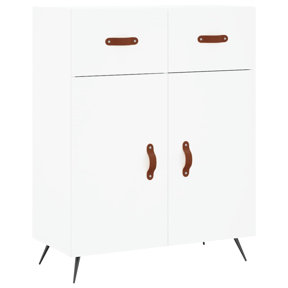vidaXL 2 Door 2 Drawer 3 Shelf White Highboard Image 7
