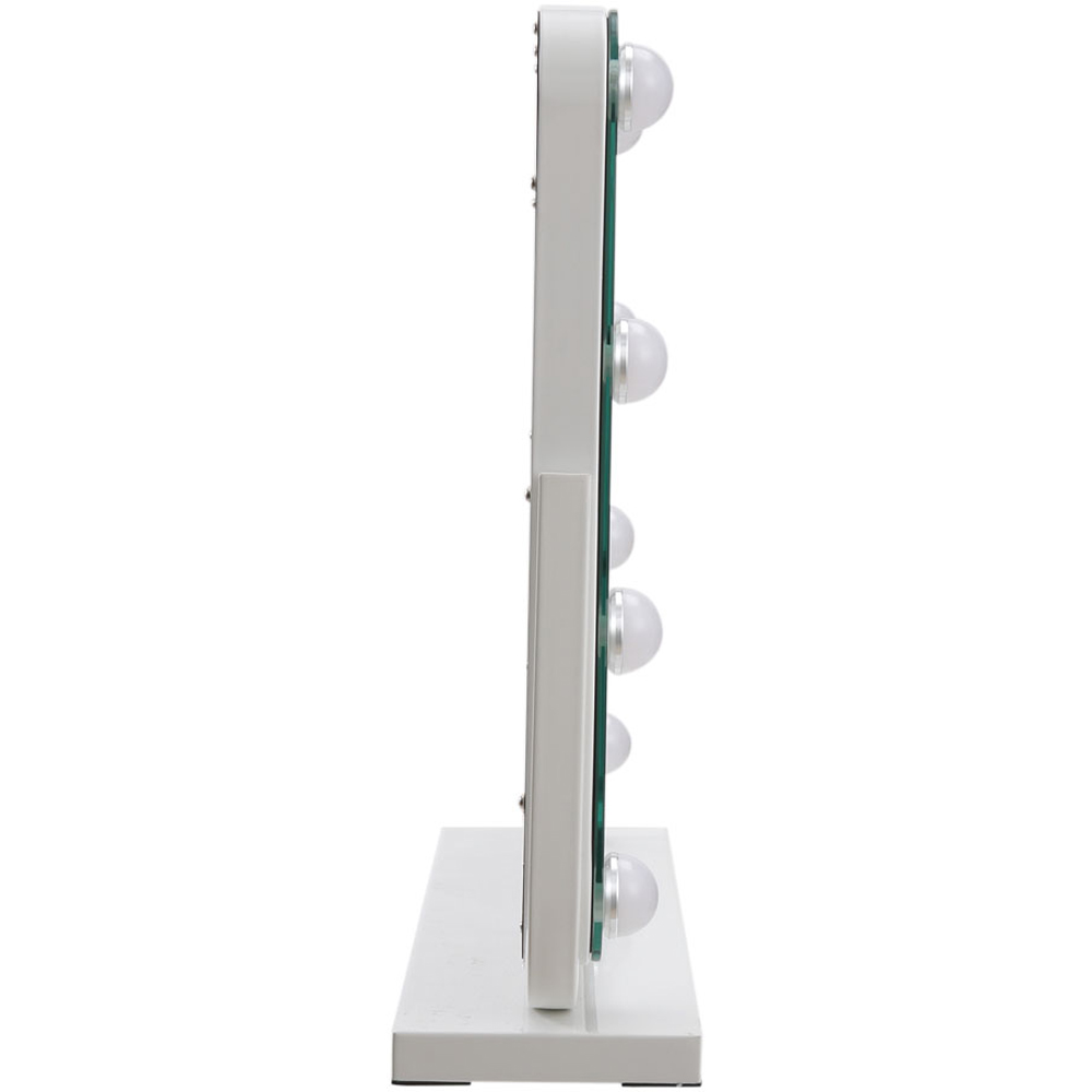 Living and Home White Frameless Hollywood LED Makeup Mirror Image 5