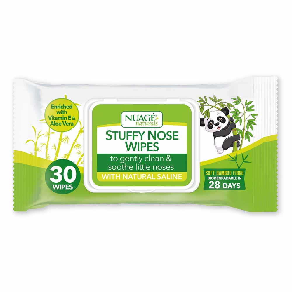 Nuage Natural Bamboo Stuffy Nose Wipes 30 pack Image