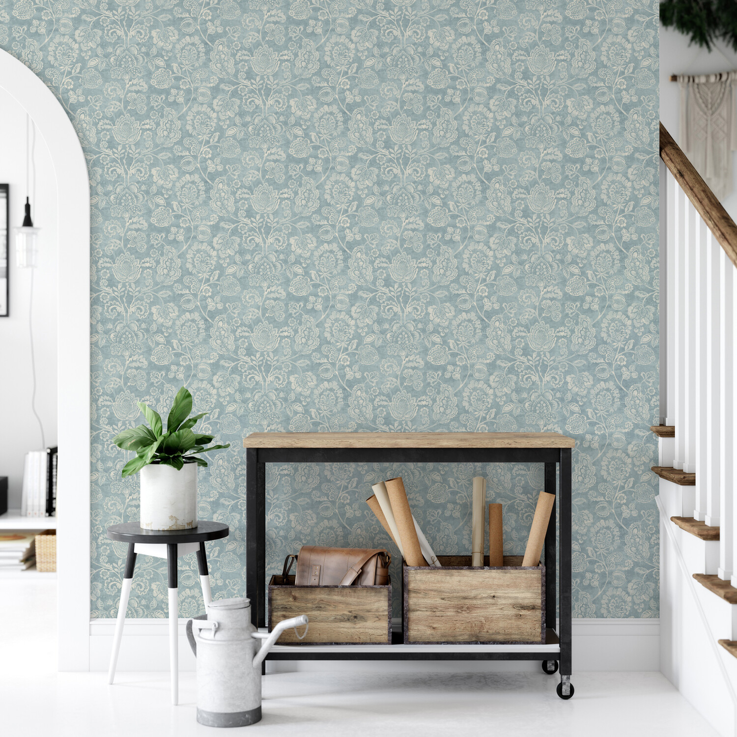 Heritage Trail Wallpaper - Blue Image 5