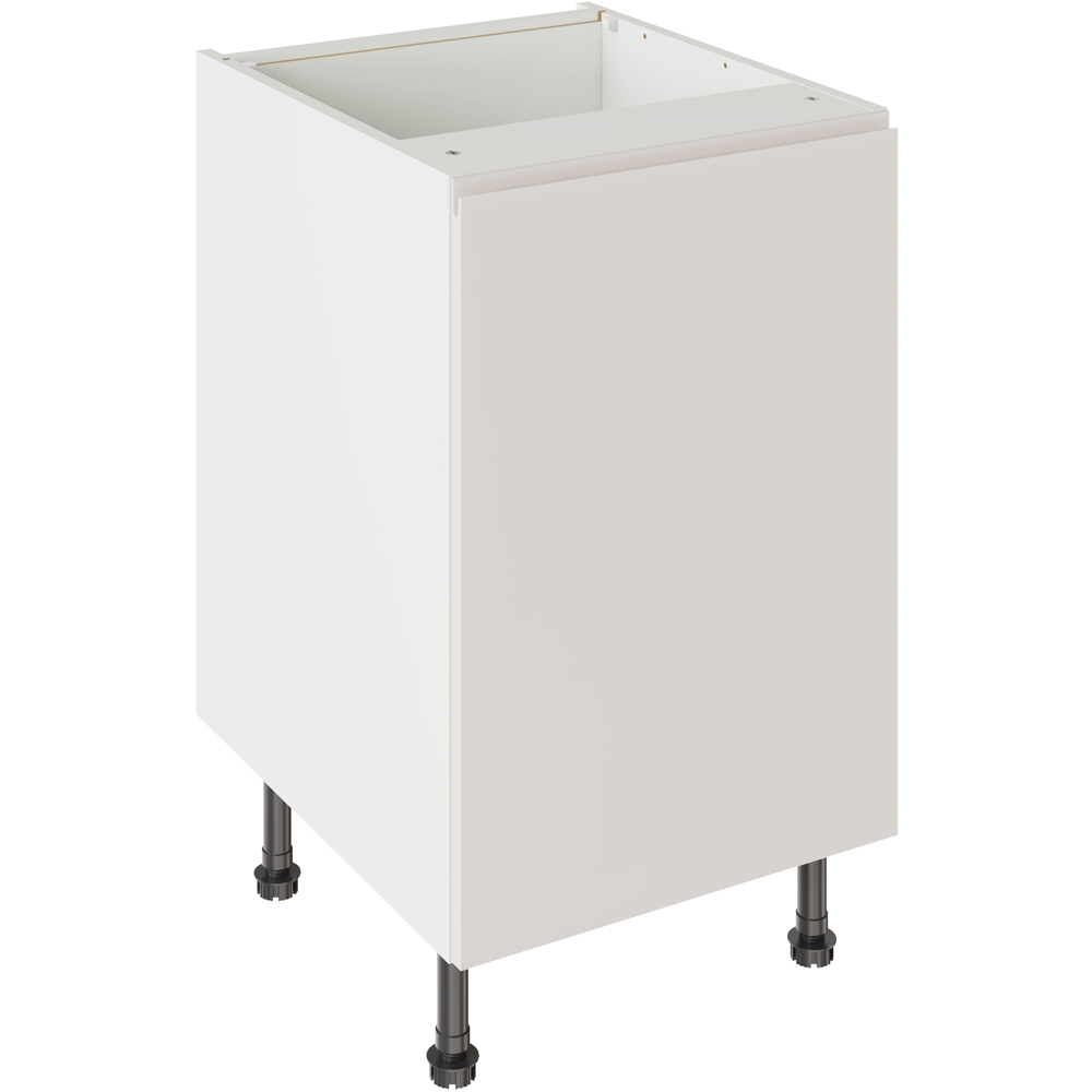 Kitchen Kit J-Pull Gloss Light Grey Base Kitchen Cabinet Flatpack 500mm Image 1