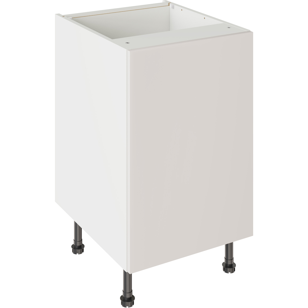 Kitchen Kit Slab Gloss Light Grey Base Kitchen Cabinet Flatpack 500mm Image 1