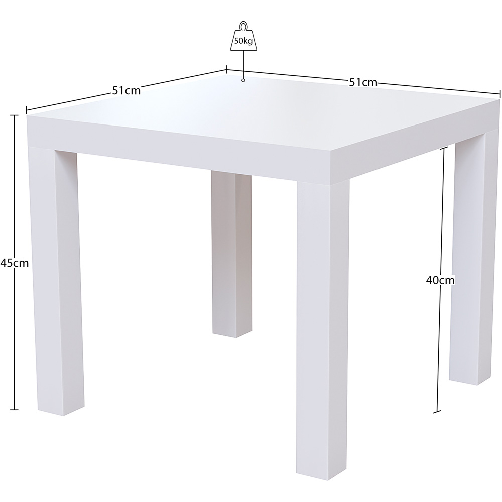 Vida Designs Beeston White Side Table Image 9