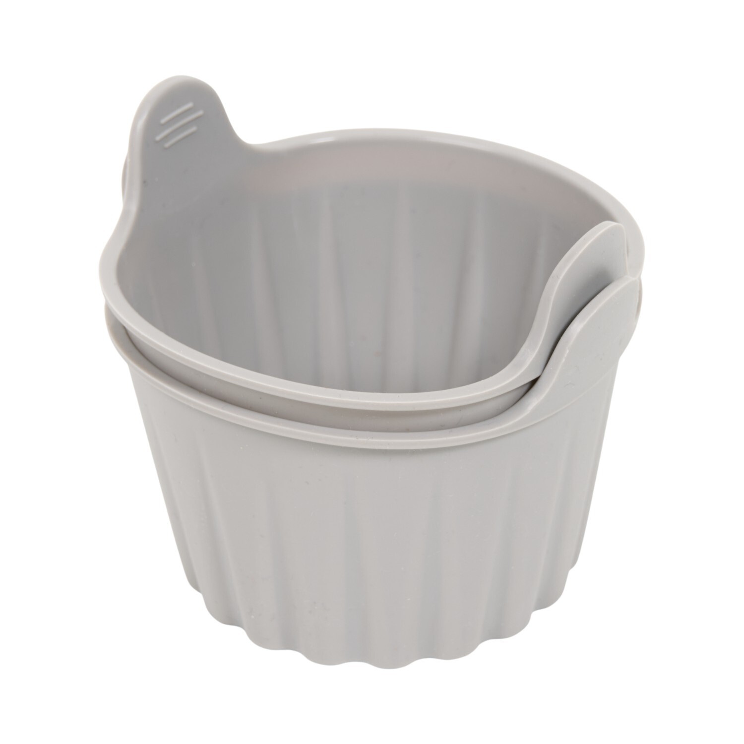 Pack of 2 Silicone Egg Poachers Grey Image 1