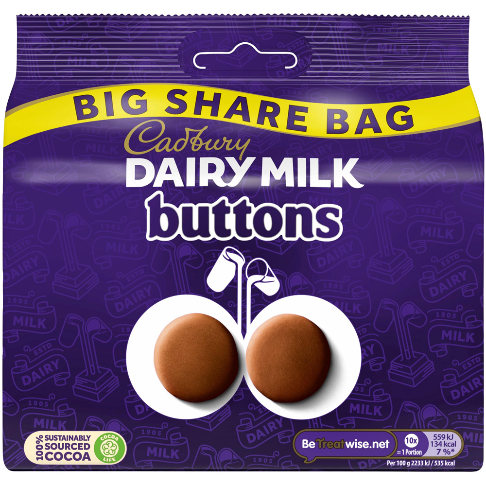 Cadbury Dairy Milk Buttons 185g Image