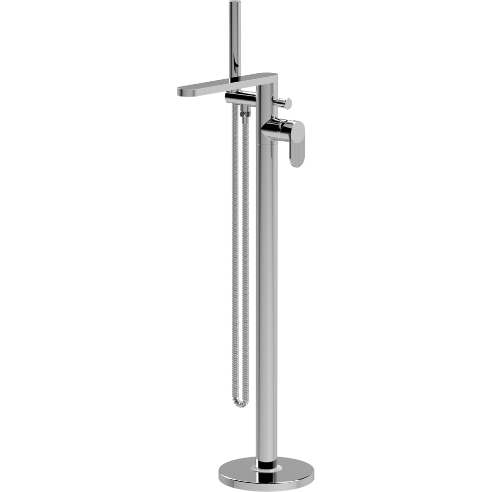 nuie Cyprus Chrome Freestanding Bath Shower Mixer Image 1
