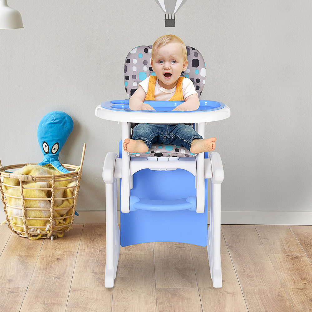 Portland Blue Baby High Chair Booster Seat Image 1