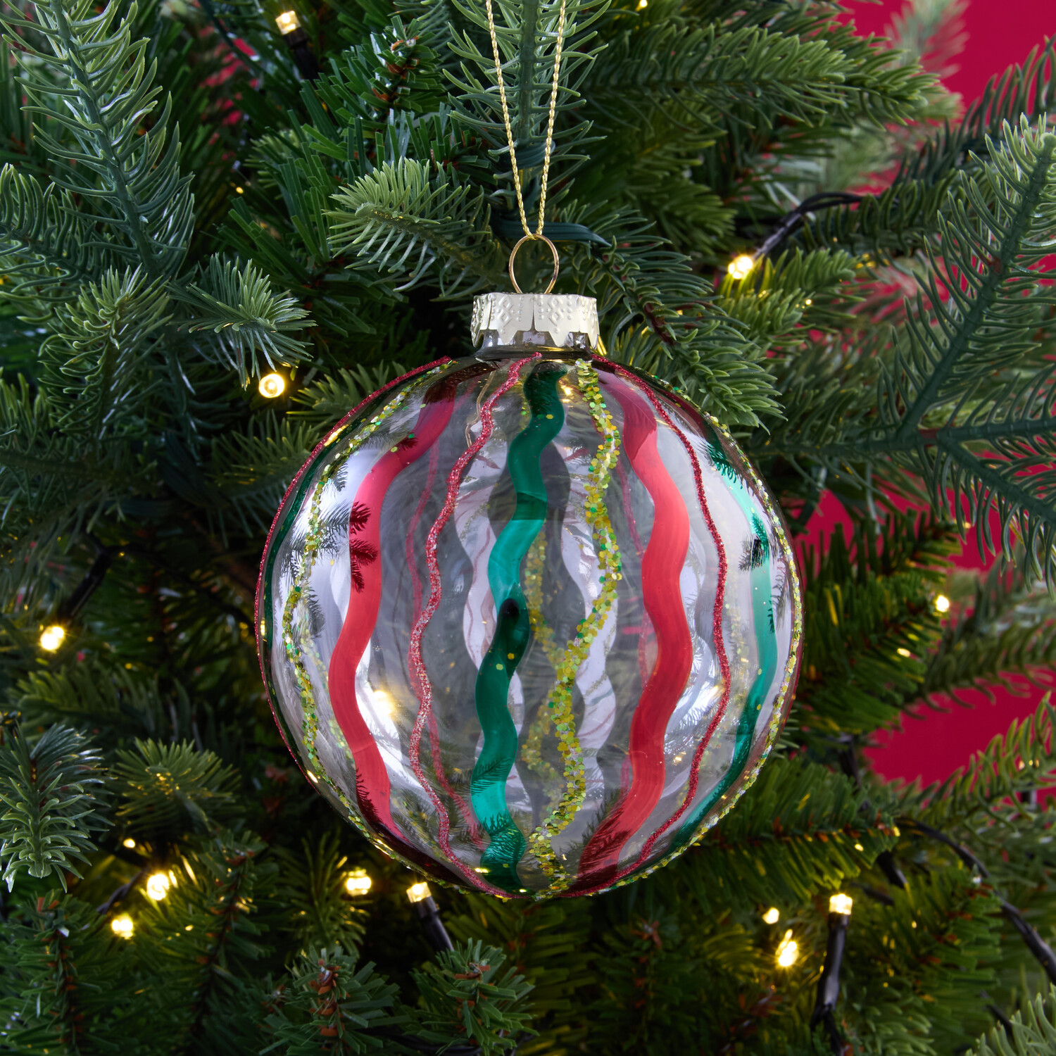 Wavy Glass Bauble Image 5