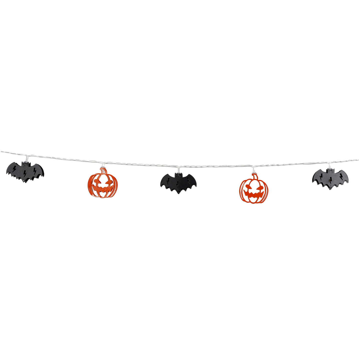 Pumpkin and Bat String Lights Image 1