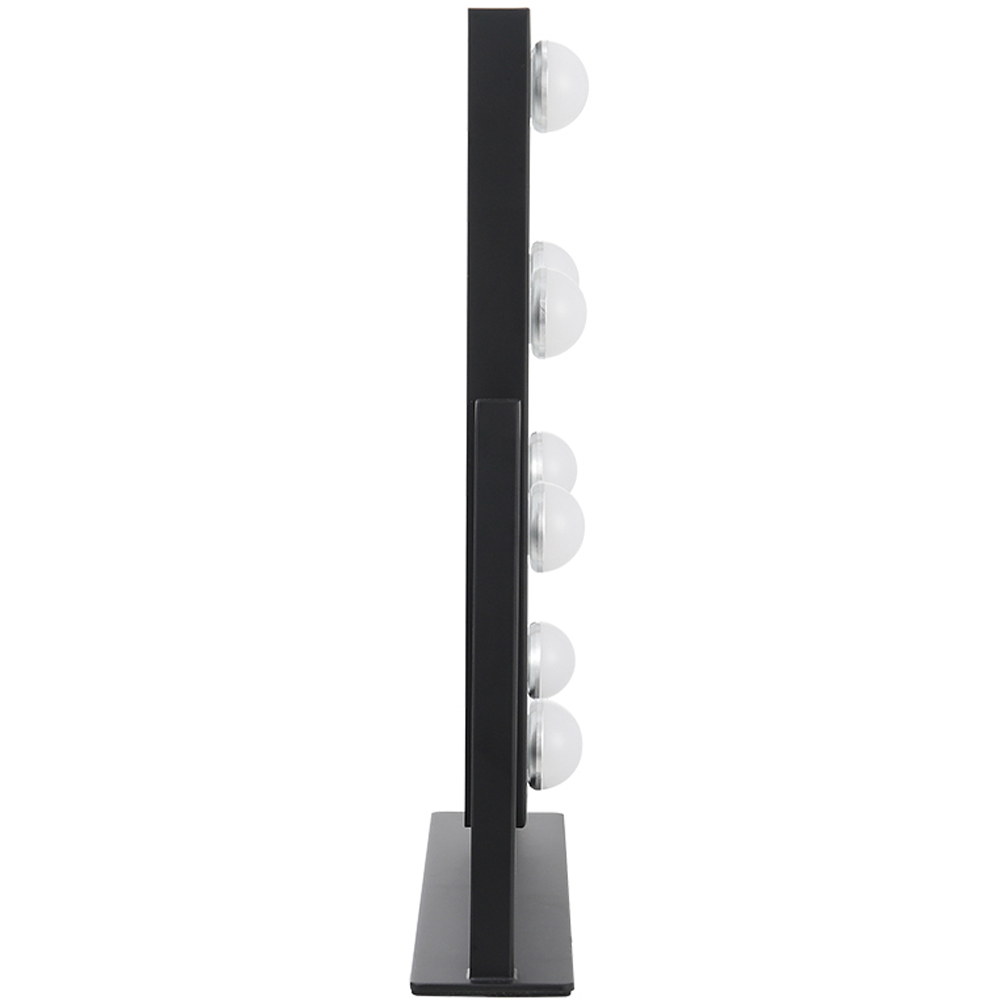 Living and Home Black Rotatable Hollywood LED Makeup Mirror Image 3